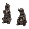 Gray Resin Bear Bookends (Set of Two) – Rustic Lodge‑Style Decorative Shelf Accents