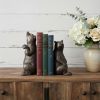 Gray Resin Bear Bookends (Set of Two) – Rustic Lodge‑Style Decorative Shelf Accents