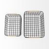 Set Of Two Black Metal Baskets