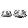 Set Of Two Black Metal Wire Decorative Bowls