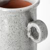 Gray Ceramic Cylinder Urns Jar – Modern Decorative Vase