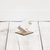 Optical Glass Cube and Gold Sculpture – Modern Tabletop Decorative Accent