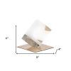Optical Glass Cube and Gold Sculpture – Modern Tabletop Decorative Accent
