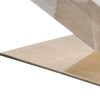 Optical Glass Cube and Gold Sculpture – Modern Tabletop Decorative Accent
