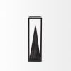 Black Metal Pyramid Sculpture – Modern Geometric Tabletop Accent