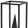 Black Metal Pyramid Sculpture – Modern Geometric Tabletop Accent