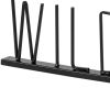 24" Black & Brown “Wild At Heart” Tabletop Sculpture – Modern Metal & Wood Word Art