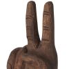 13" Brown Fabric Hand Tabletop Sculpture