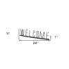 24" Black Metal “Welcome” Tabletop Sculpture – Modern Minimalist Word Art
