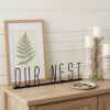 24" Black Metal “Our Nest” Tabletop Sculpture – Modern Minimalist Word Art
