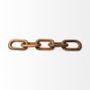 29" Brown Wooden Chain Link Sculpture – Rustic Hand‑Carved Decorative Accent