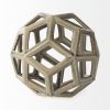 Crackle Glaze Ceramic Geometric Sculpture – Modern Decorative Accent