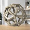 Crackle Glaze Ceramic Geometric Sculpture – Modern Decorative Accent