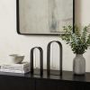 Set Of Two Black Metal Test Tube Decor Pieces