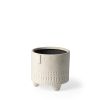 7" White Abstract Cylinder Ceramic Table Vase