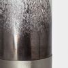13" White Abstract Crystal Glass Cylinder Table Vase