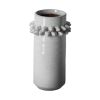 11" Gray Abstract Cylinder Ceramic Table Vase