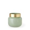 10" Green Abstract Crystal Glass Vase – Modern Statement Accent