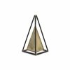 Narrow Metal Triangular Decorative Sculpture – Modern Geometric Accent
