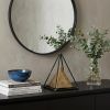 Bronze Metal Hand‑Painted Modern Abstract Tabletop Sculpture – Geometric Pyramid Accent