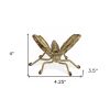 Gold Cast Iron Butterfly Tabletop Sculpture – Whitewashed Rustic Finish