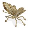 Gold Cast Iron Butterfly Tabletop Sculpture – Whitewashed Rustic Finish