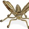 Gold Cast Iron Butterfly Tabletop Sculpture – Whitewashed Rustic Finish