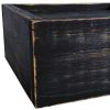7" Black Wood Wall Mounted Floating Shelf With LED Light