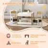 3‑Piece Wooden Kids Table & Chair Set – Reversible Desktop, Storage Drawers & Bookshelf