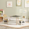 3‑Piece Wooden Kids Table & Chair Set – Reversible Desktop, Storage Drawers & Bookshelf