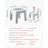 Wooden Kids Activity Table & Chair Set – Reversible Blackboard/Whiteboard & Block Surface