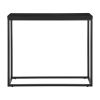 35" Black Wood and Steel Frame Console Table