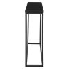 35" Black Wood and Steel Frame Console Table