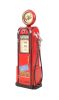 Red Metal Gas Pump Clock Sculpture
