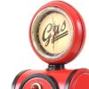 Red Metal Gas Pump Clock Sculpture