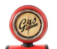Red Metal Gas Pump Clock Sculpture