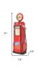 Red Metal Gas Pump Clock Sculpture