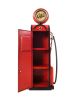 Red Metal Gas Pump Clock Sculpture