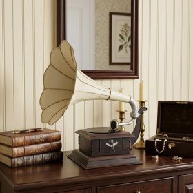 c1911 HMV Gramophone Built‑to‑Scale Model Sculpture – Vintage Replica Centerpiece