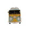 8" Blue & Yellow Metal c1967 Volkswagen Deluxe Model Car – Hand‑Painted Vintage Replica