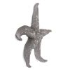 19" Antiqued Silver Resin Starfish Hanging Dimensional Sculpture