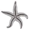 19" Antiqued Silver Resin Starfish Hanging Dimensional Sculpture