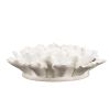 9" Off White Ceramic Flower Hanging Dimensional Sculpture