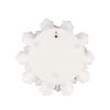 9" Off White Ceramic Flower Hanging Dimensional Sculpture
