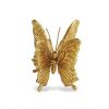 Gold Cast Iron Double Butterfly Tabletop Sculpture – Rustic Nature‑Inspired Accent