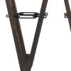 Clear Gray & Brown Glass and Solid Wood Abstract Console Table