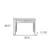 40" Silver Mirrored Console Table – Modern Glass & Wood Accent with Two Drawers