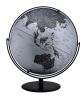 21" Modern Black and Silver Polyresin Globe – Decorative & Functional Tabletop Accent