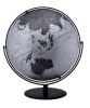 21" Modern Black and Silver Polyresin Globe – Decorative & Functional Tabletop Accent