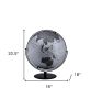 21" Modern Black and Silver Polyresin Globe – Decorative & Functional Tabletop Accent
